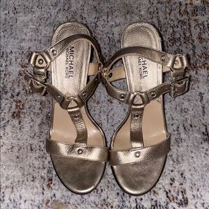 Michael Kors Metallic Gold Sandals